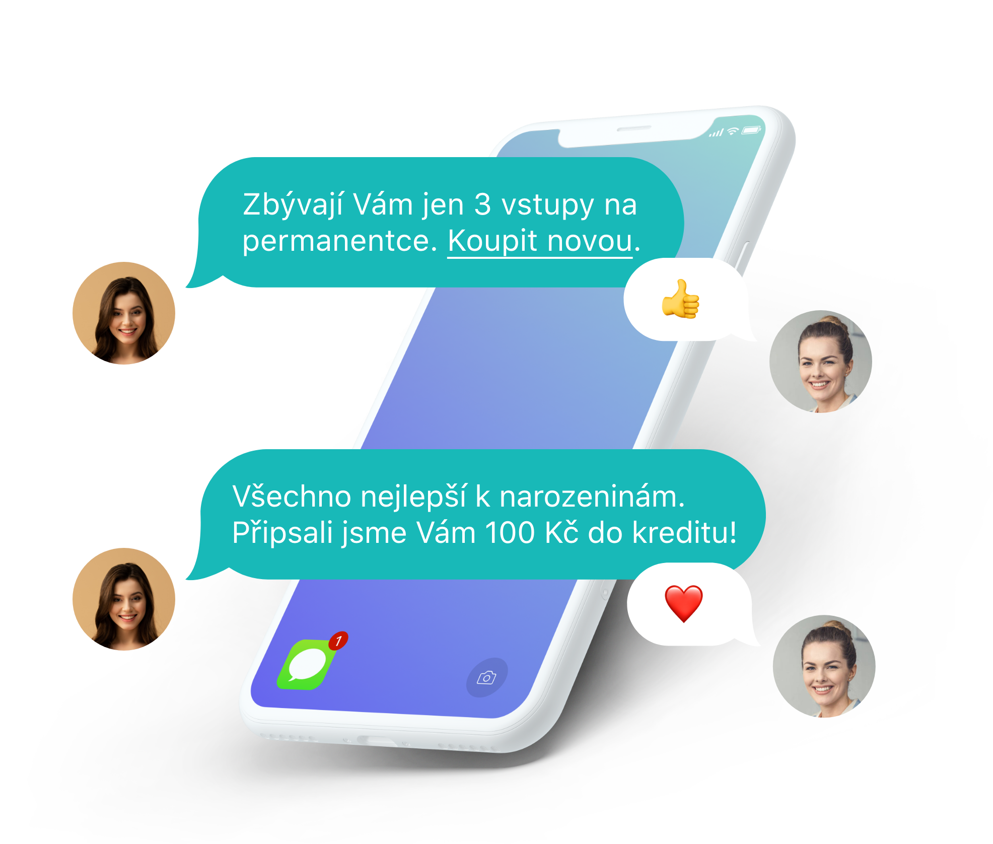 Podmíněné zprávy a SMS upomínky